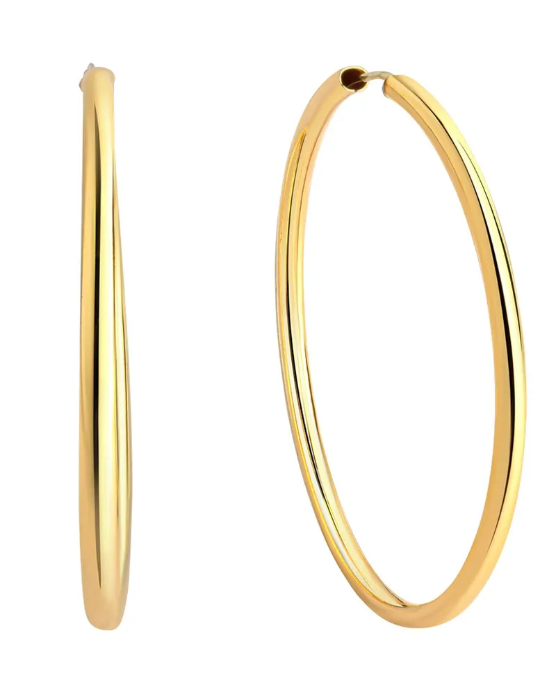 Celesta Silber Creolen 925/- Sterling Silber glanz gelb vergoldet Gold