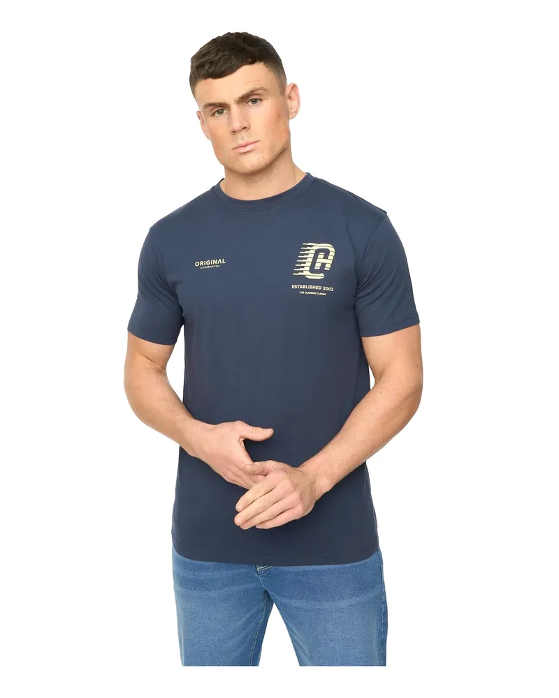 CrossHatch Morville" T-Shirt für Herren, Baumwolle (Marine Marineblau