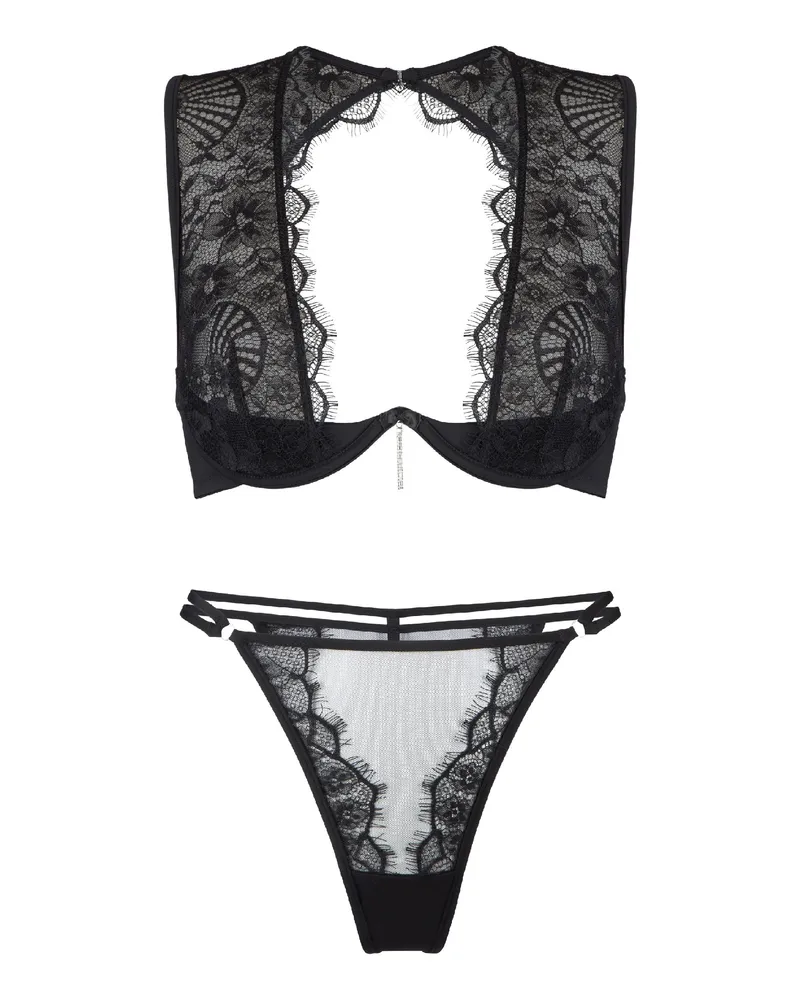 LingaDore Bügel-BH mit String Schwarz