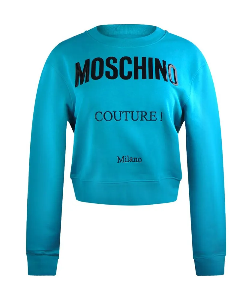 Moschino Couture" Sweatshirt für Herren/Damen Unisex (Türkis Türkis