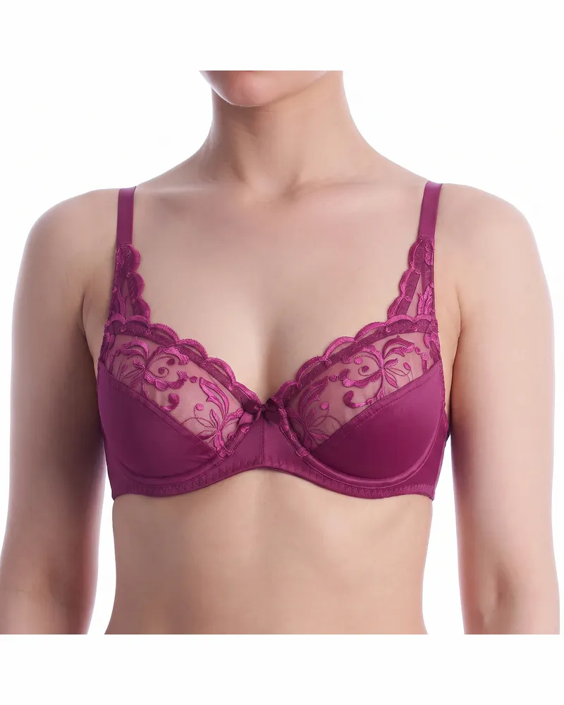 Playtex Damen-Bügel-BH Essential Elegance Stickerei P0A6A Violett