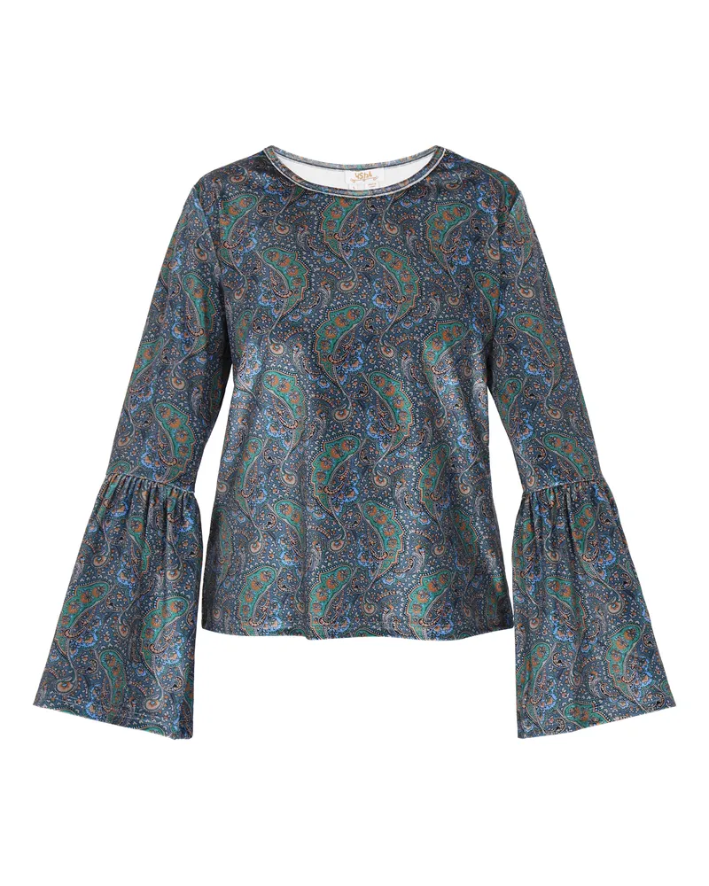 Usha Bluse Frauen blau mehrfarbig Blau