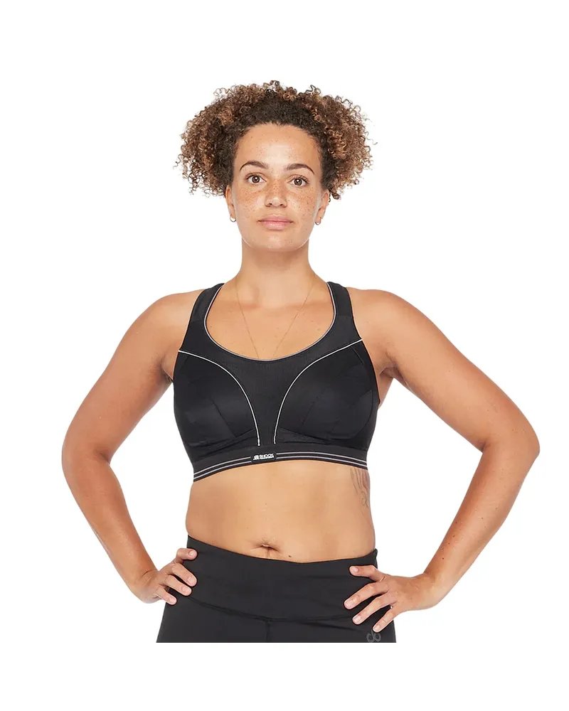 Champion Ultimate Run" Sport-BH für Damen, Stoßdämpfer (Schwarz Schwarz