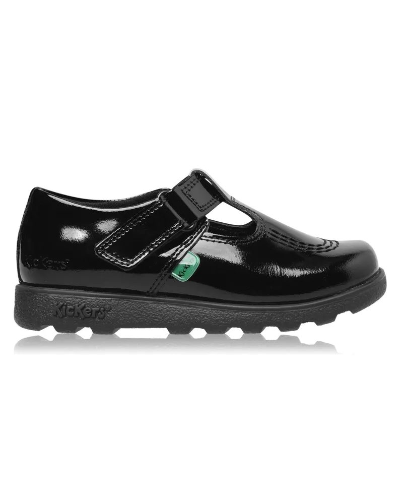 Kickers Mädchen Fragma T-Bar Schuhe Junior Moc Toe Schwarz
