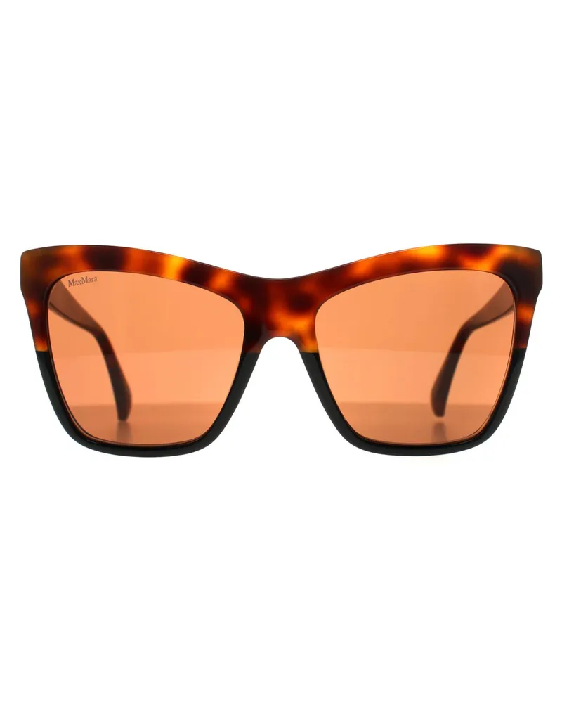Max Mara Cat Eye Damen Havanna Braun MM0008 Logo2 Braun