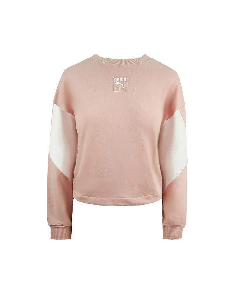 Puma entspannte Fit Rebellen Crew Neck Sweatshirt Pink Womens Jumper 583559 15 Pfirsich