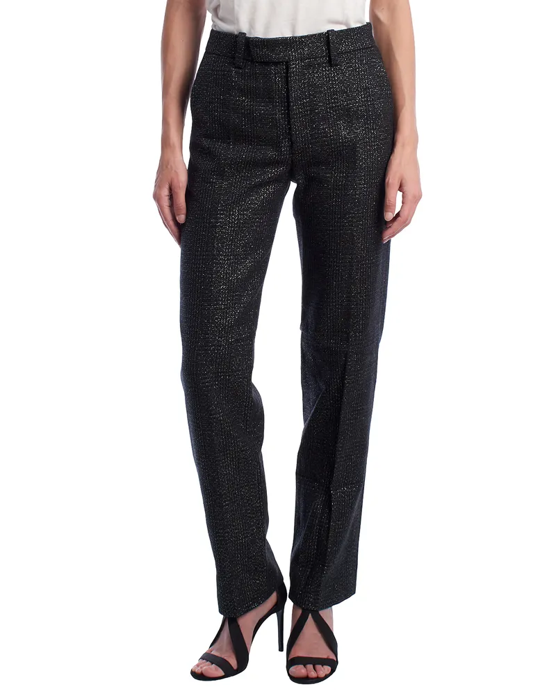 Zadig & Voltaire Lurex Straight Pants WKCE0104F für Damen Schwarz