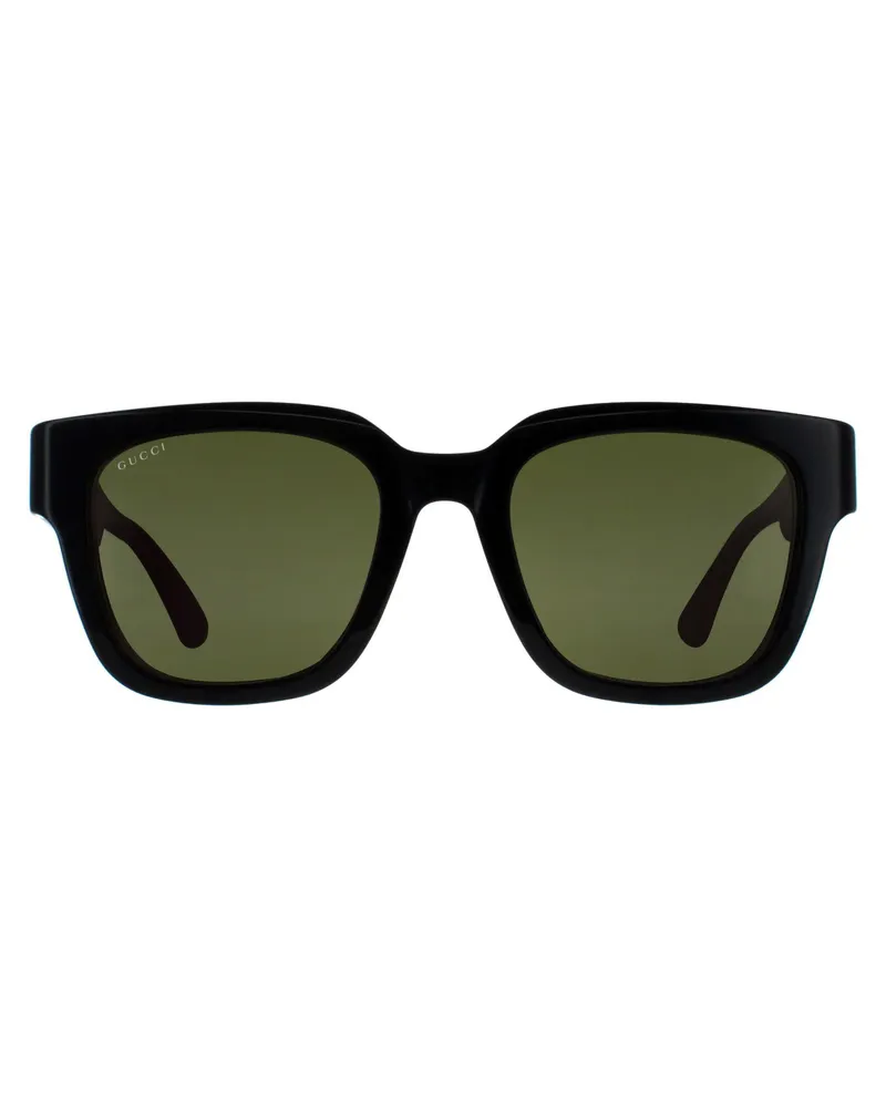 Gucci Square Herren Schwarz mit Grün und Rot Grün GG1670SK Schwarz