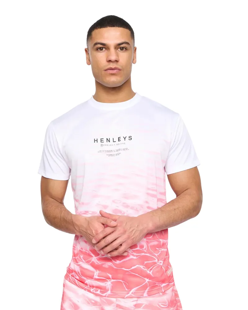 Henleys Henpool" T-Shirt für Herren (Koralle Korallenrot