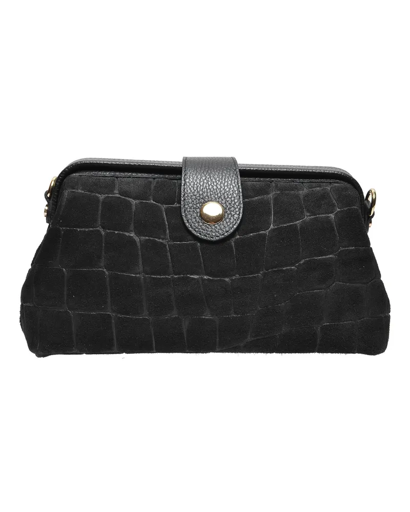Isabella Rhea SCHWARZ Rindsledertasche Schwarz