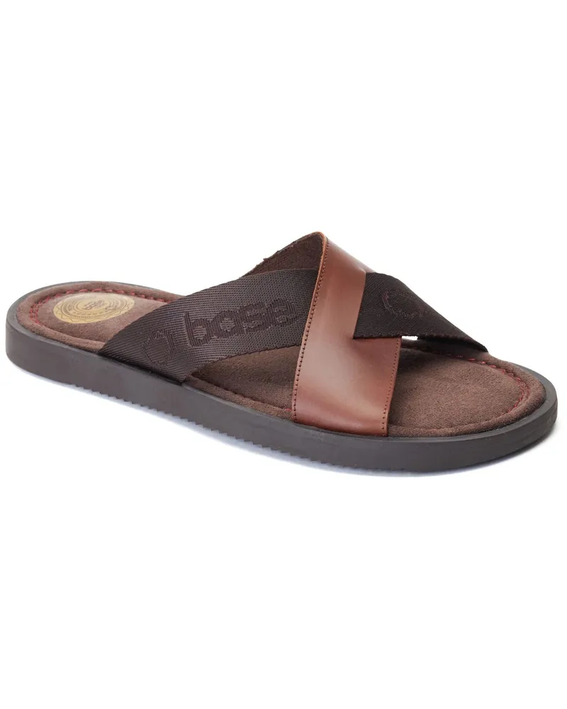 Base London Webb Herren Sandalen Aus Gebranntem Braunem Leder Braun