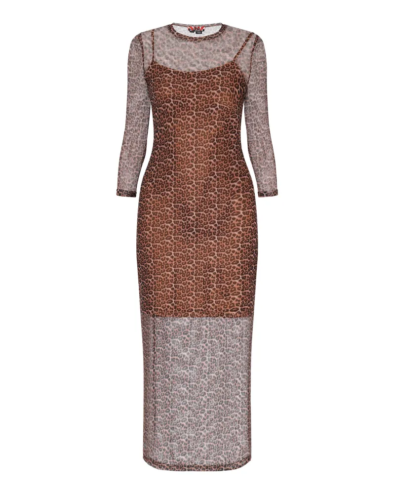 My Mo Kleid Frauen braun schwarz Braun