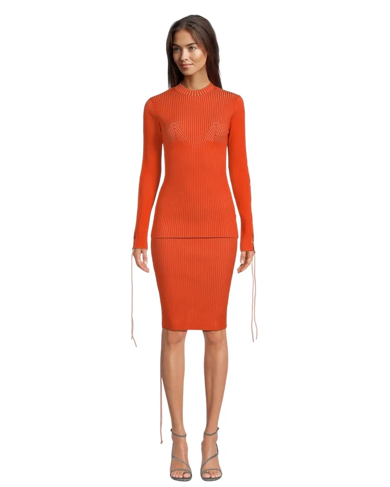 OFF-WHITE Off White - Pullover für Damen, Schmal (Korallrot Rot