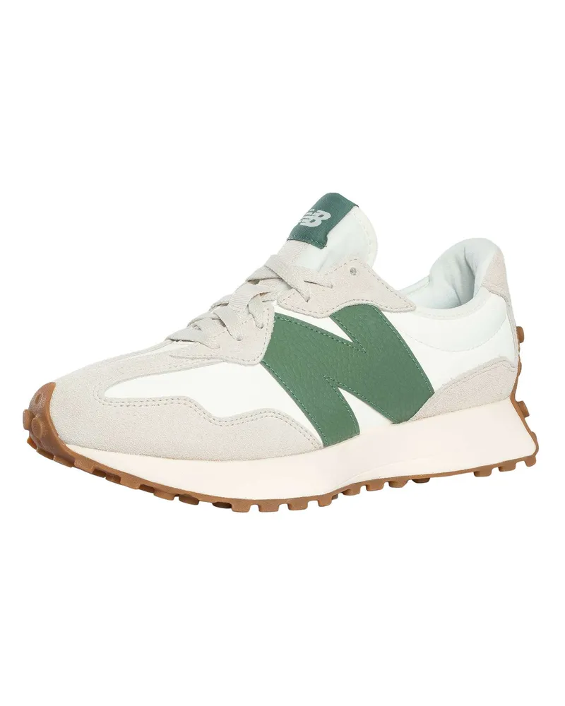 New Balance 327 Leder-Sneaker, Grau Grau