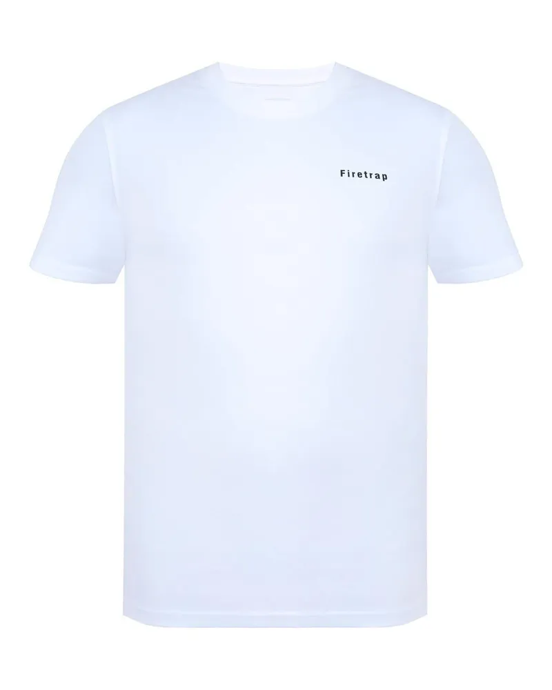 Firetrap T-Shirt für Herren, Baumwolle (Weiß Weiß