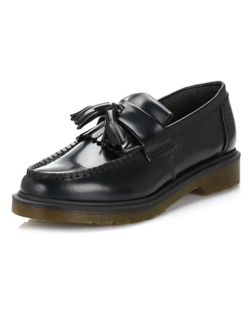 Dr.Martens Kaufen Sie  Adrian Polierte Glatte Schwarze Lederslipper Schwarz