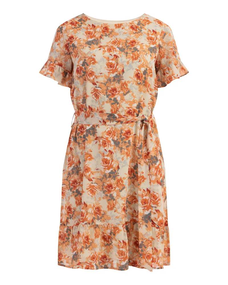 Usha Kleid Damen Orange Hellgelb Orange
