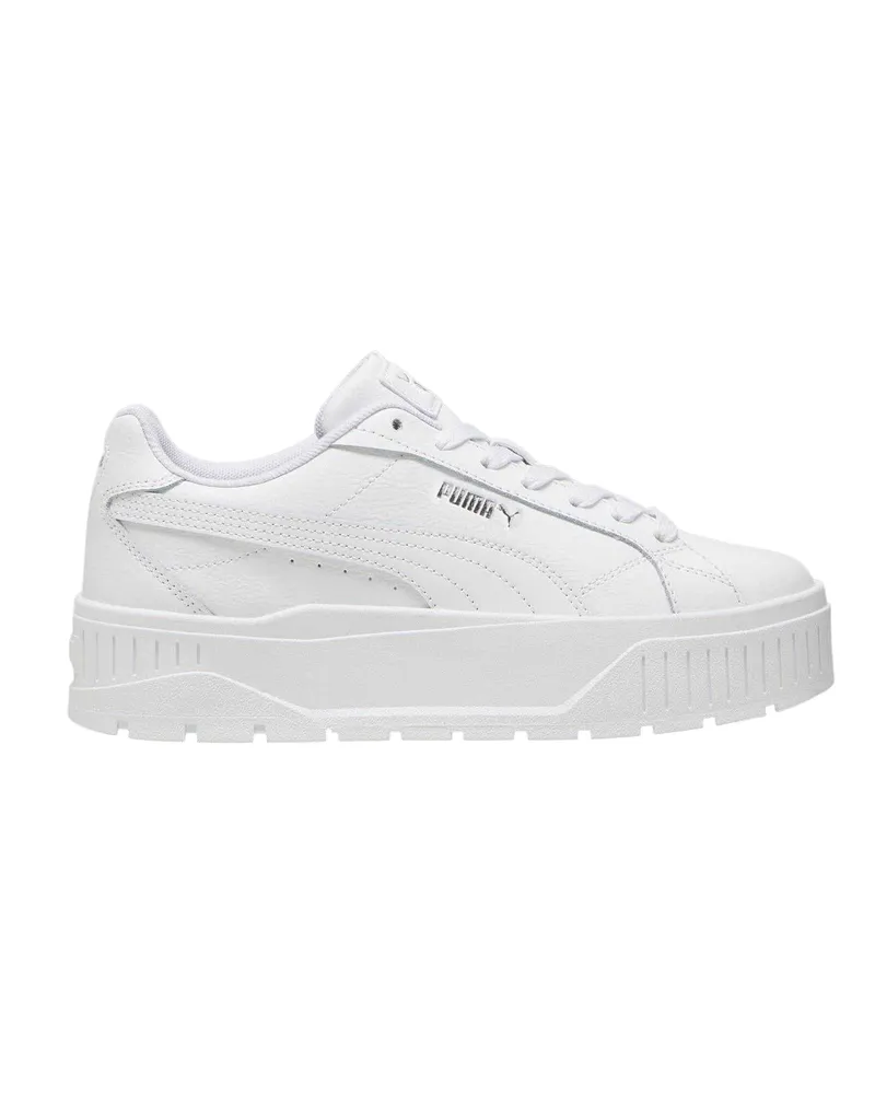 Puma Karmen II" Sneaker für Damen, Leder, Plattform-Absatz (Weiß Weiß