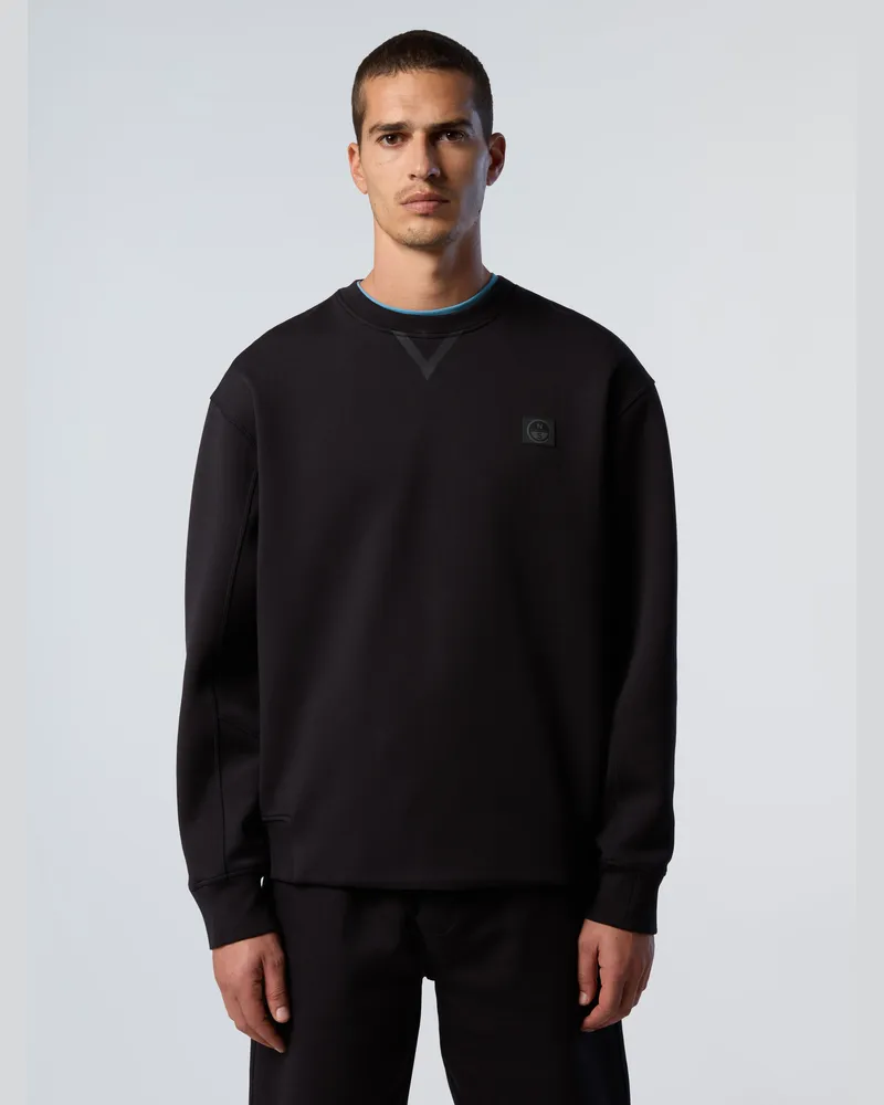 North Sails Sweatshirt Interlock-Rundhalsausschnitt Schwarz