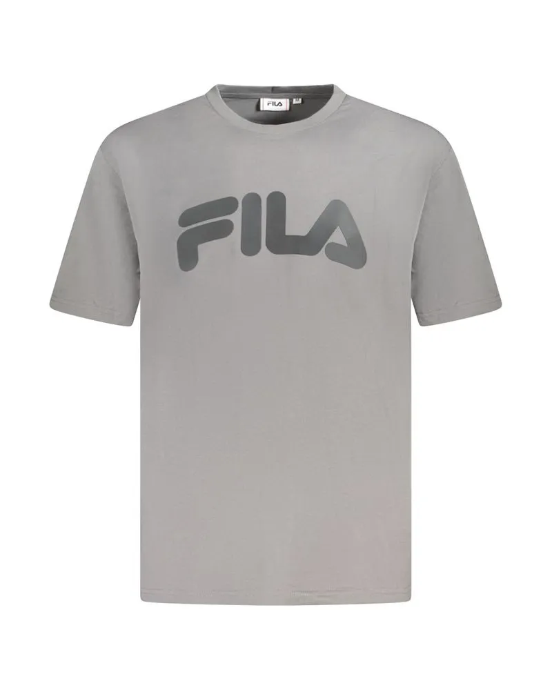 Fila Logo T-Shirt mit kurzen Ärmeln Grau