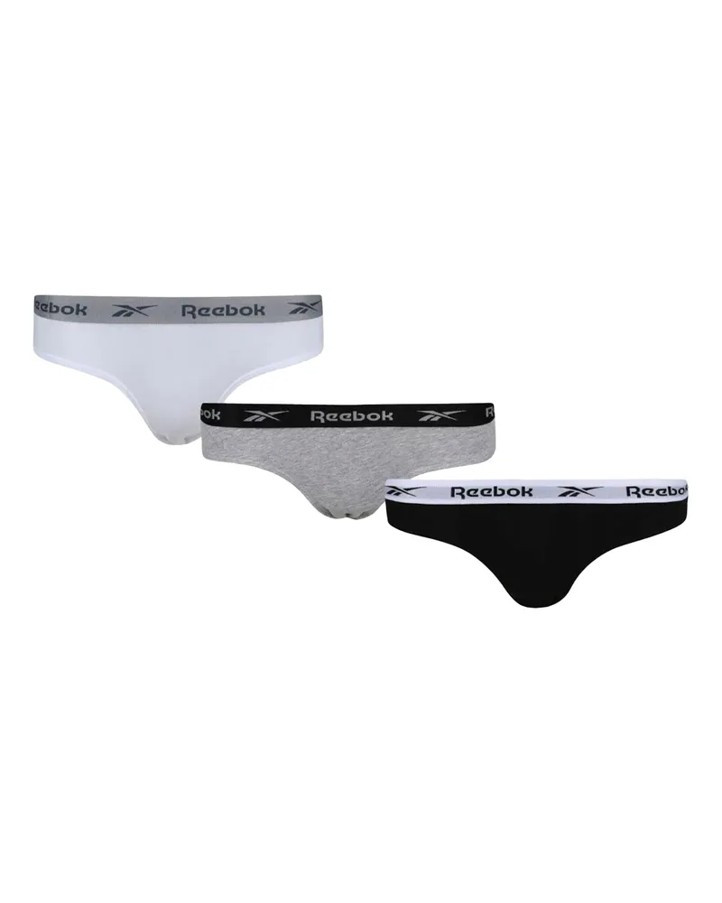 Reebok Carina" Slips für Damen (3er-Pack) (Schwarz/Weiß/Grau Schwarz