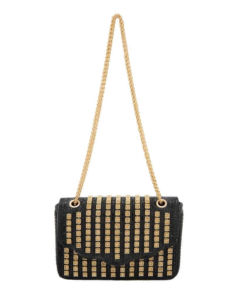 FAINA Klappentasche Klappentasche Frauen schwarzes Gold Schwarz