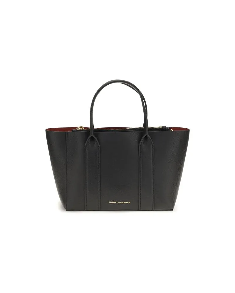 Marc Jacobs Schwarze Schultertasche aus Kalbsleder Bos Taurus Schwarz