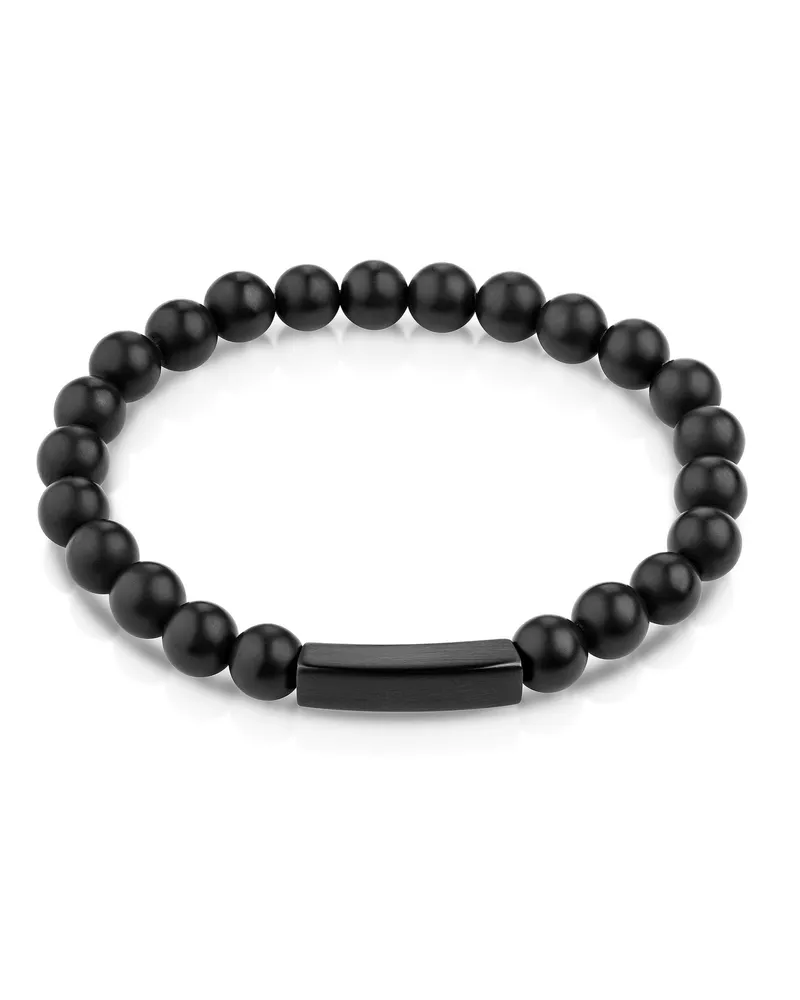 ZEEme Stainless Steel Armband Edelstahl/PVD schwarz Schwarz