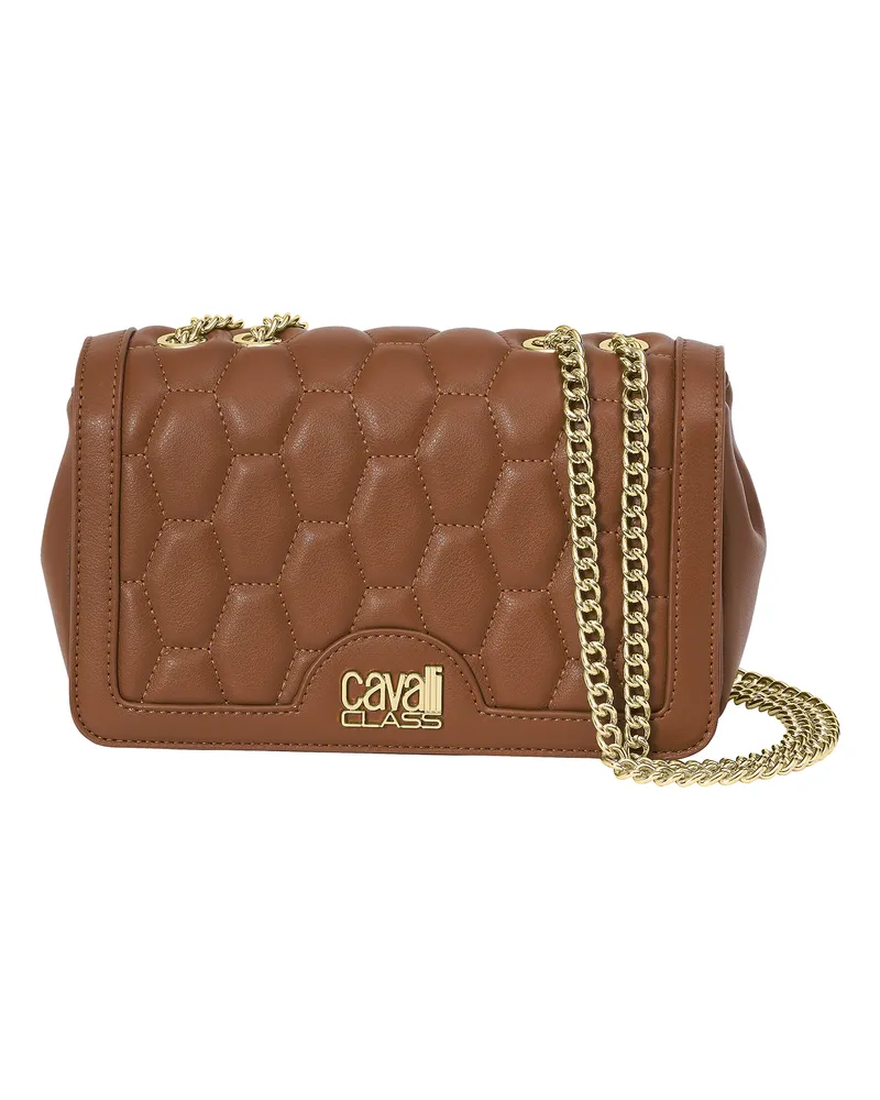 Roberto Cavalli Schultertasche mit Kettenriemen, Modell CCHB0195 - Braun Braun
