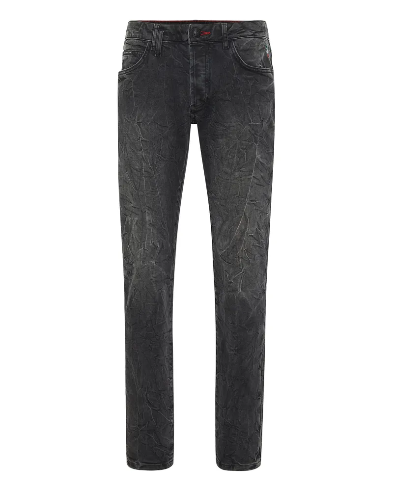 Philipp Plein Jeans Regular Fit Skull Grau