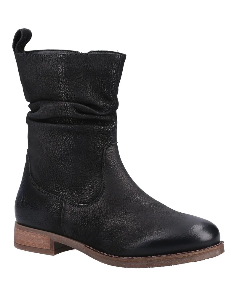 Hush Puppies Emilia Leder Damen Schwarz Stiefel Schwarz