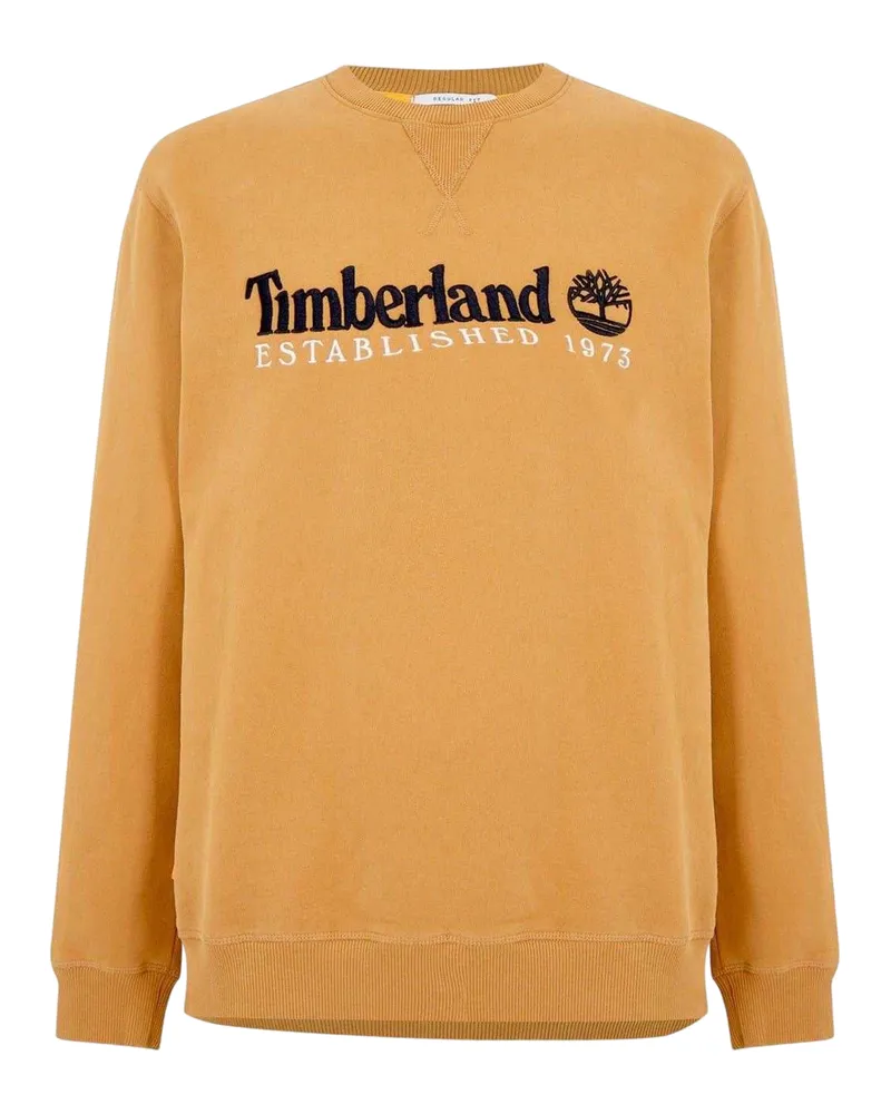 Timberland Heritage" Sweatshirt für Herren, Rundhalsausschnitt, Baumwollmischung, Regulär (Weizen Cognac