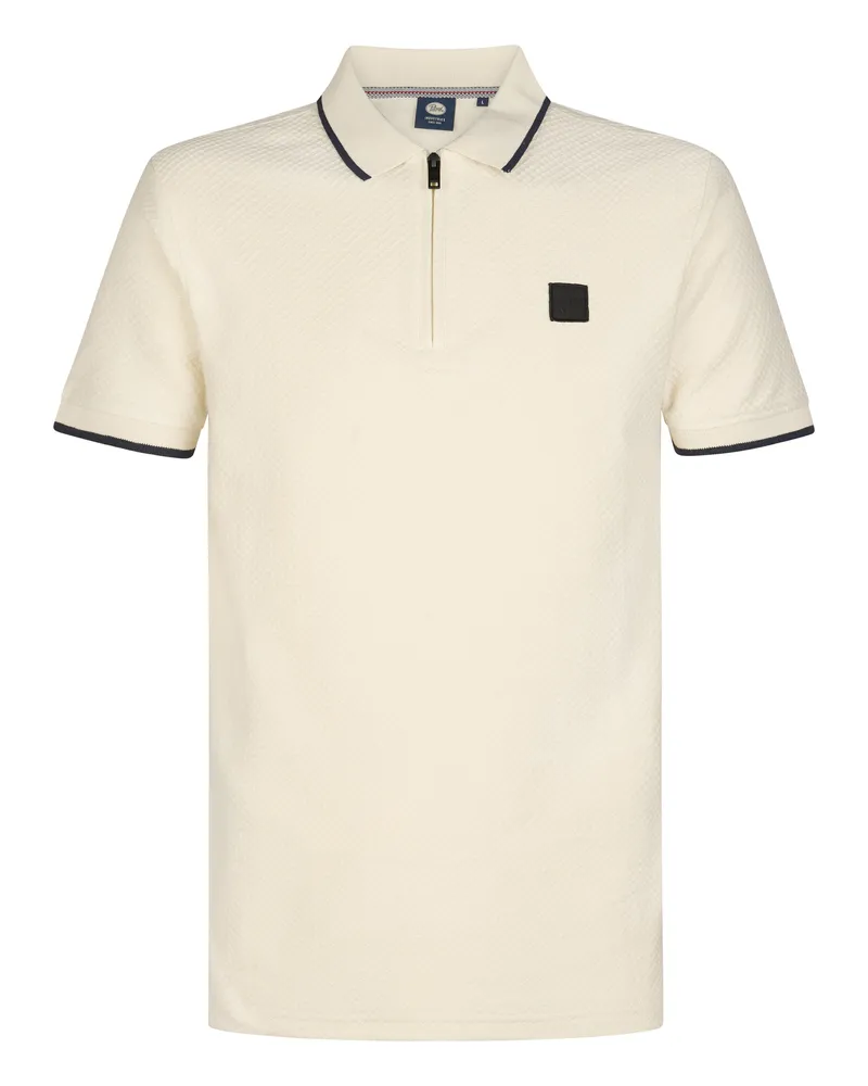 Petrol Industries Kurzarm-Poloshirt Volante Herren Wollweiß