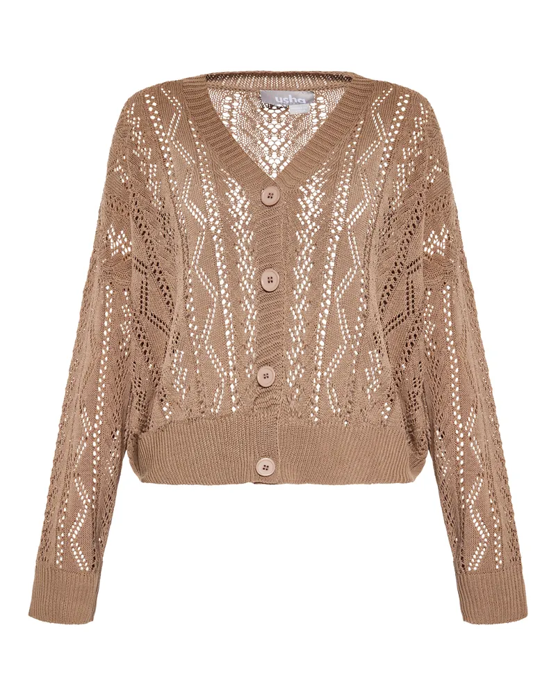 Usha Strickjacke Damen Taupe Beige