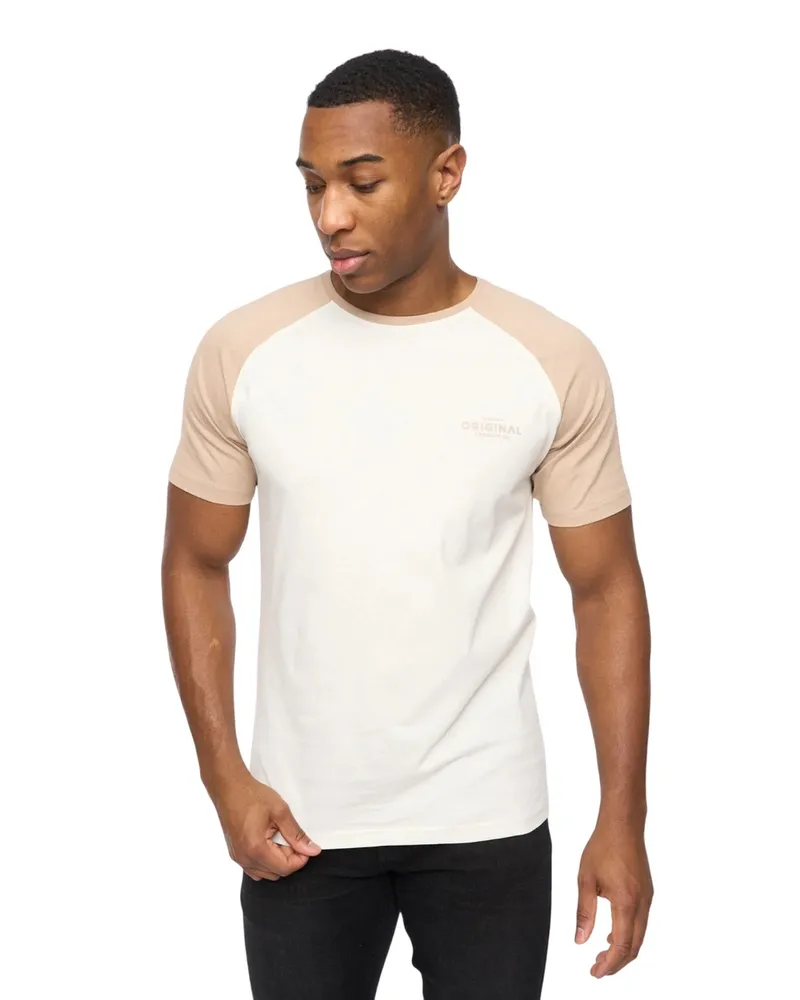 CrossHatch Herren Meza T-Shirt (Off White/Stone Wollweiß