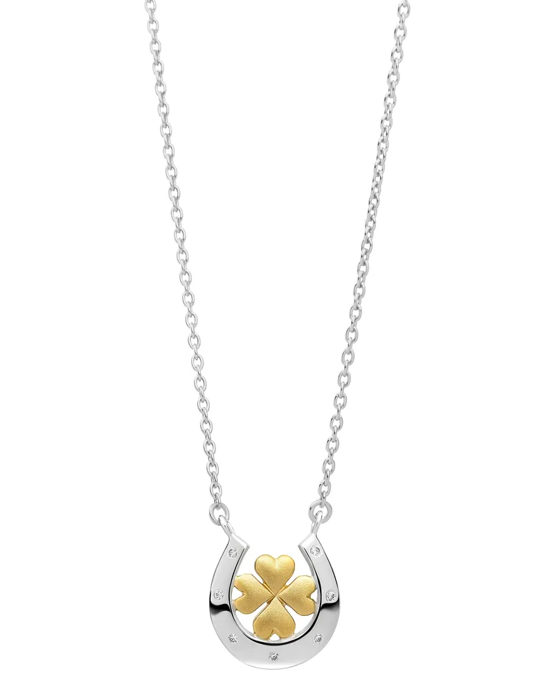 Orphelia Signature' Damenkette mit Anhänger aus 925er Sterlingsilber – Silber/Gold ZK-7517 Silber