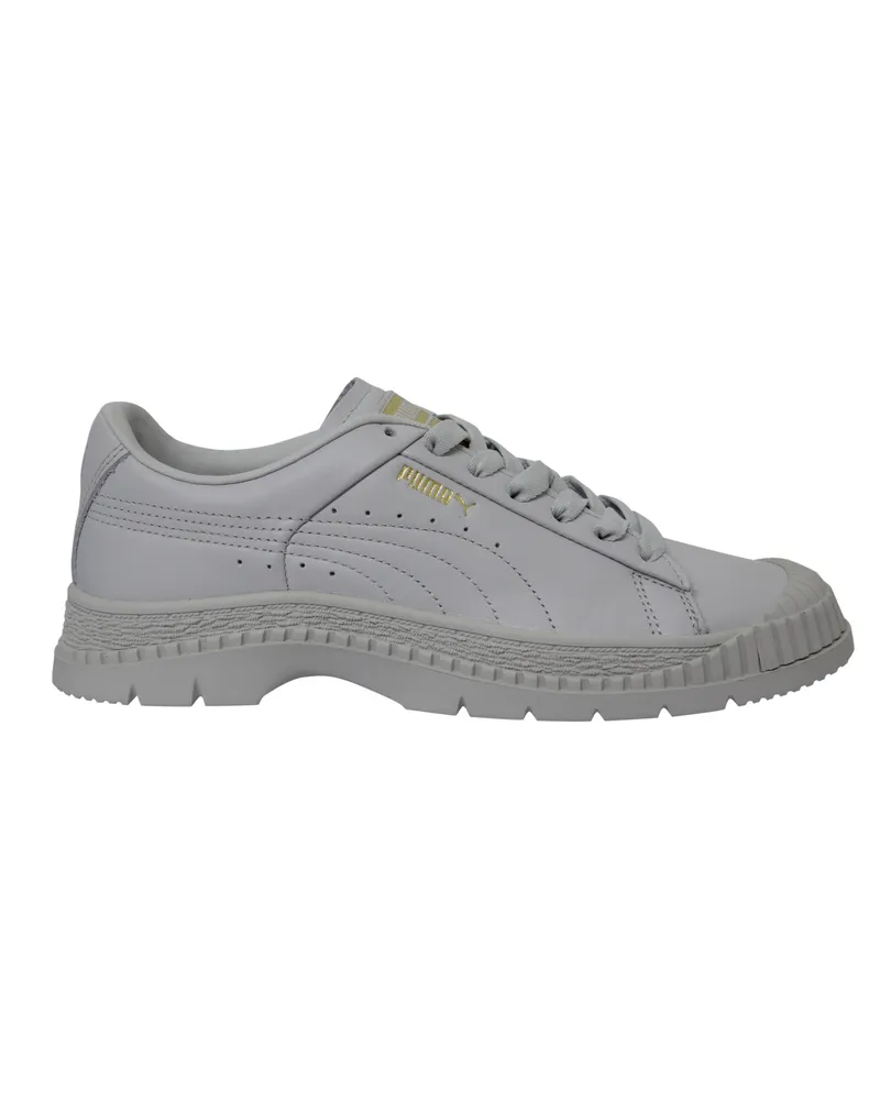 Puma Utility Ledergrau Low Schnüre -up -Damen -Trainer 370982 02 Grau