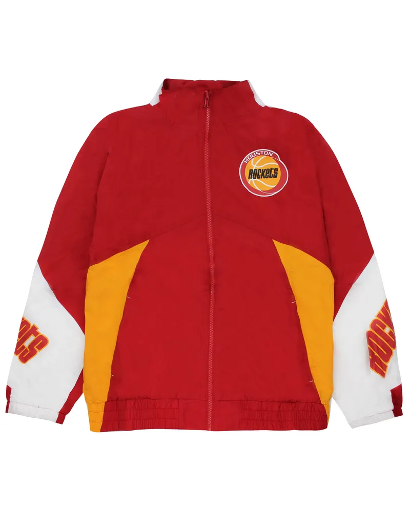 Mitchell & Ness Houston Rockets Mens Wind Breaker Jacke Rot