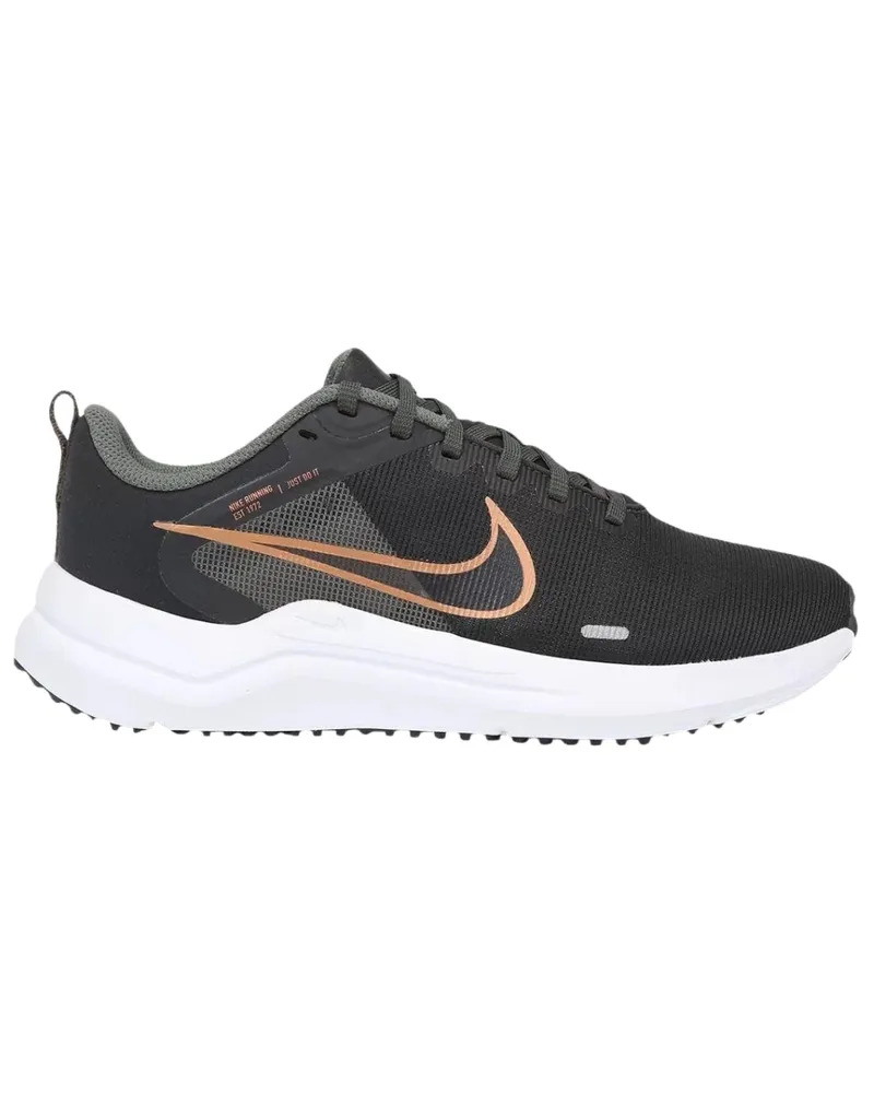 Nike Downshifter 12 Trainingsschuhe Für Damen Mit Kupferfarbenem Logo Und Schwarzem Design Schwarz
