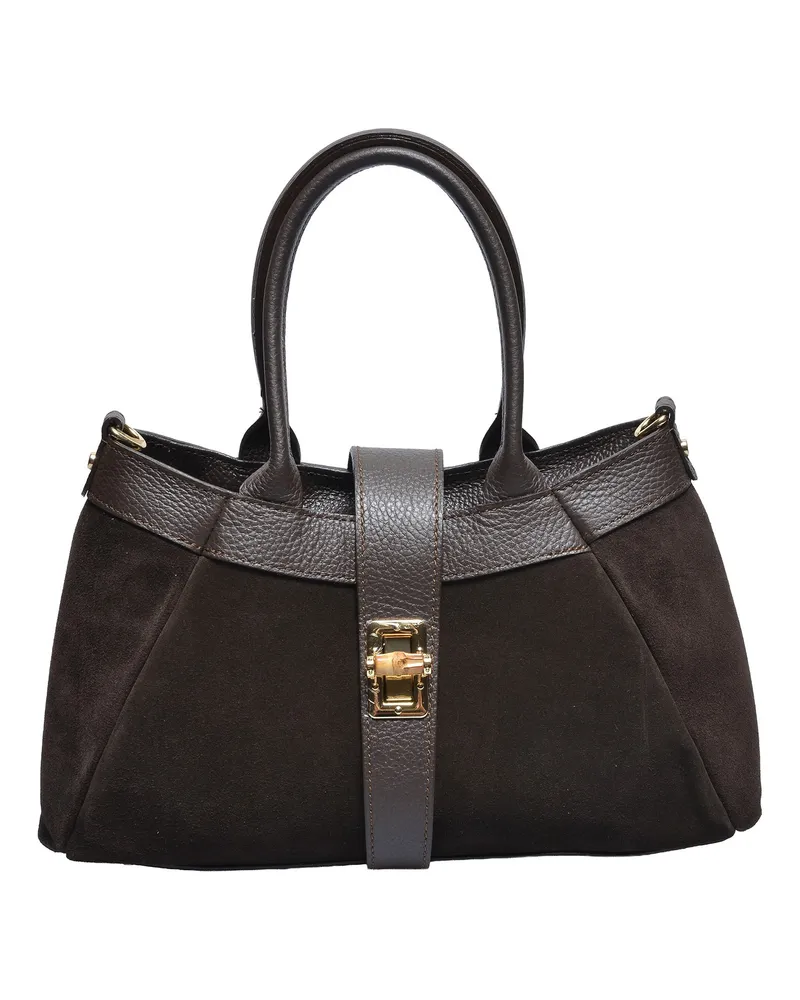 Isabella Rhea TESTAMORO Rindsledertasche Dunkelbraun