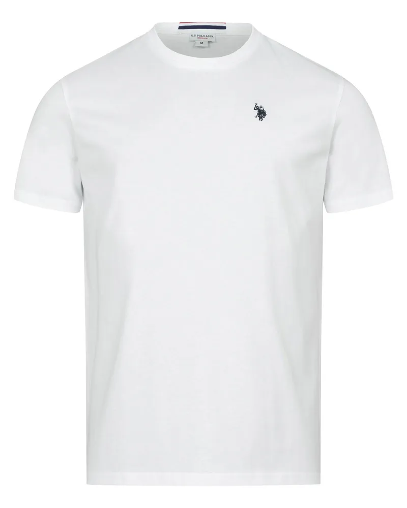 U.S. Polo Assn.  Basic T‑Shirt aus 100% Baumwolle - Weiß Weiß