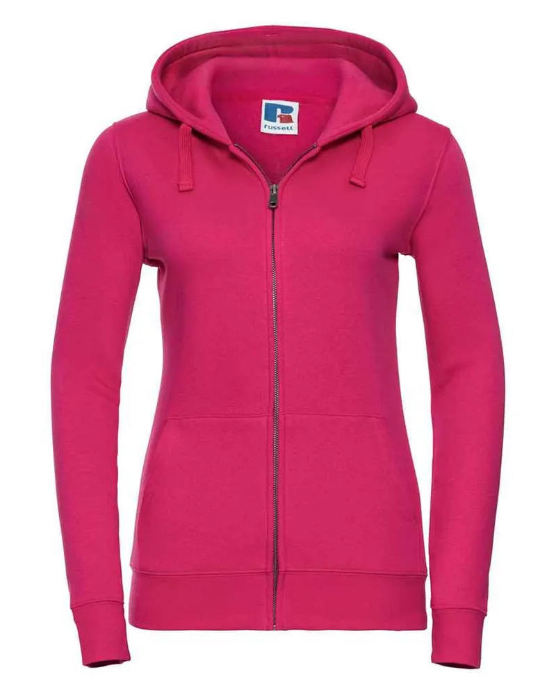 Russell Athletic Russell - "Authentic" Kapuzenpullover Durchgehender Reißverschluss für Damen (Fuchsie Fuchsia