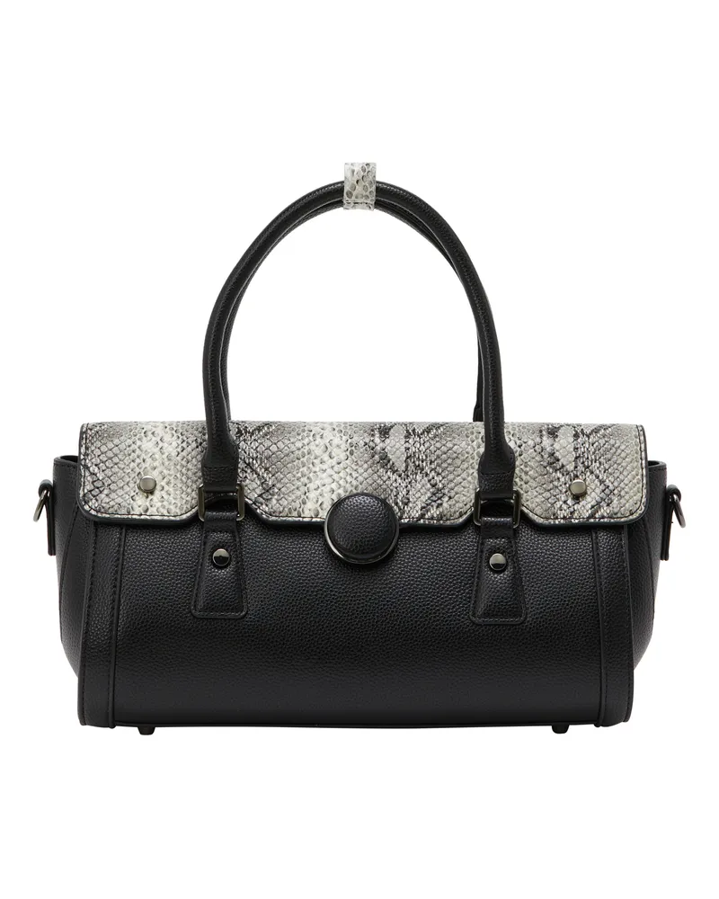 FAINA Handtasche Handtasche Frauen schwarz-weiß Schwarz