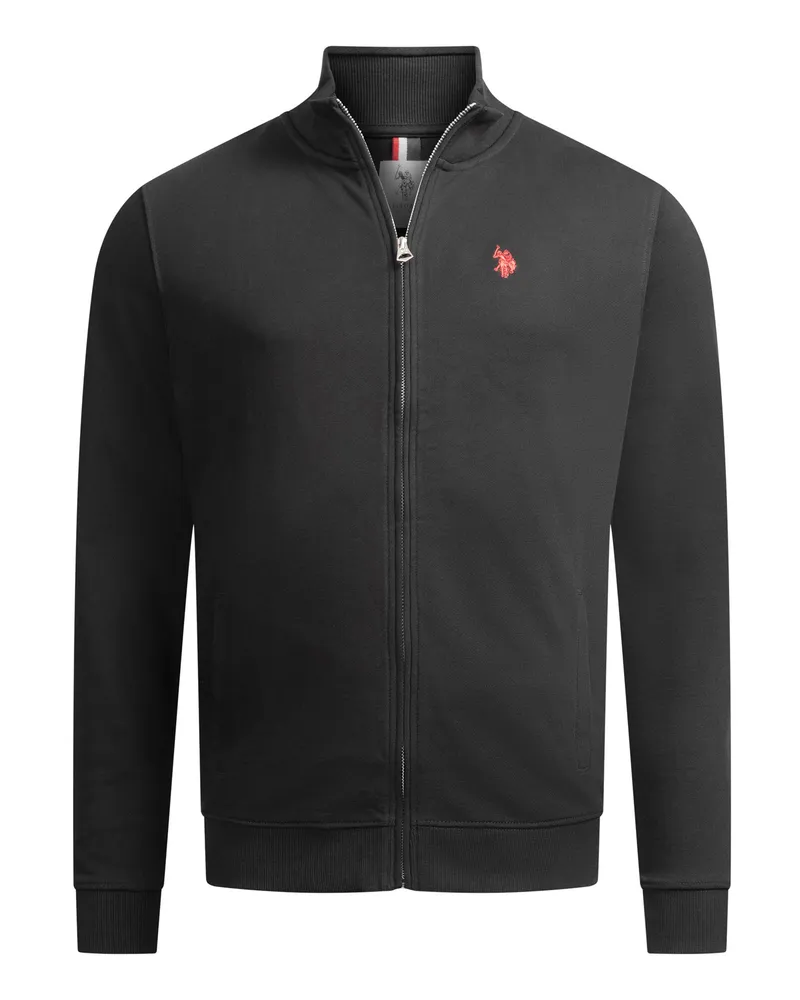 U.S. Polo Assn.  Herren Sweatjacke USKiian aus Baumwolle mit Reißverschluss Schwarz