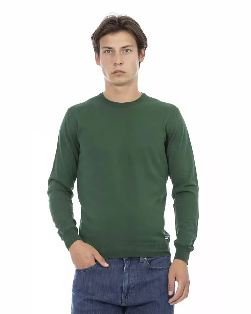 Baldinini Crew-Neck-Strickpullover Ba22905 Dunkelgrün