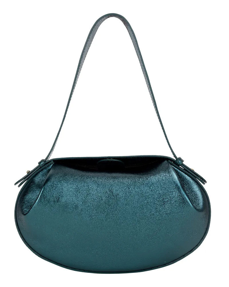FAINA Handtasche Damen Laminatmoos Grün