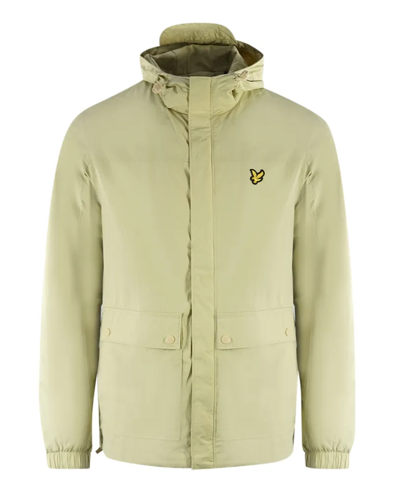 Lyle & Scott Jacke mit Kapuze und hellgrüner Tasche Grün