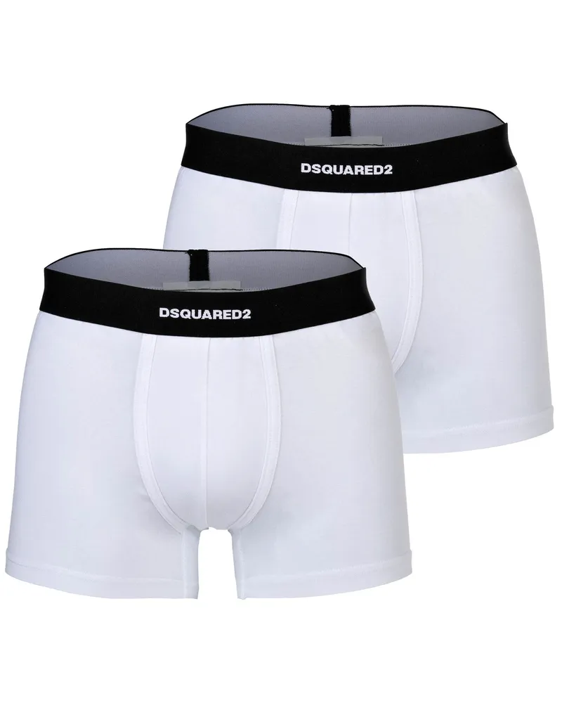 Dsquared2 Twin Pack Trunk Boxershorts - Weiß Weiß