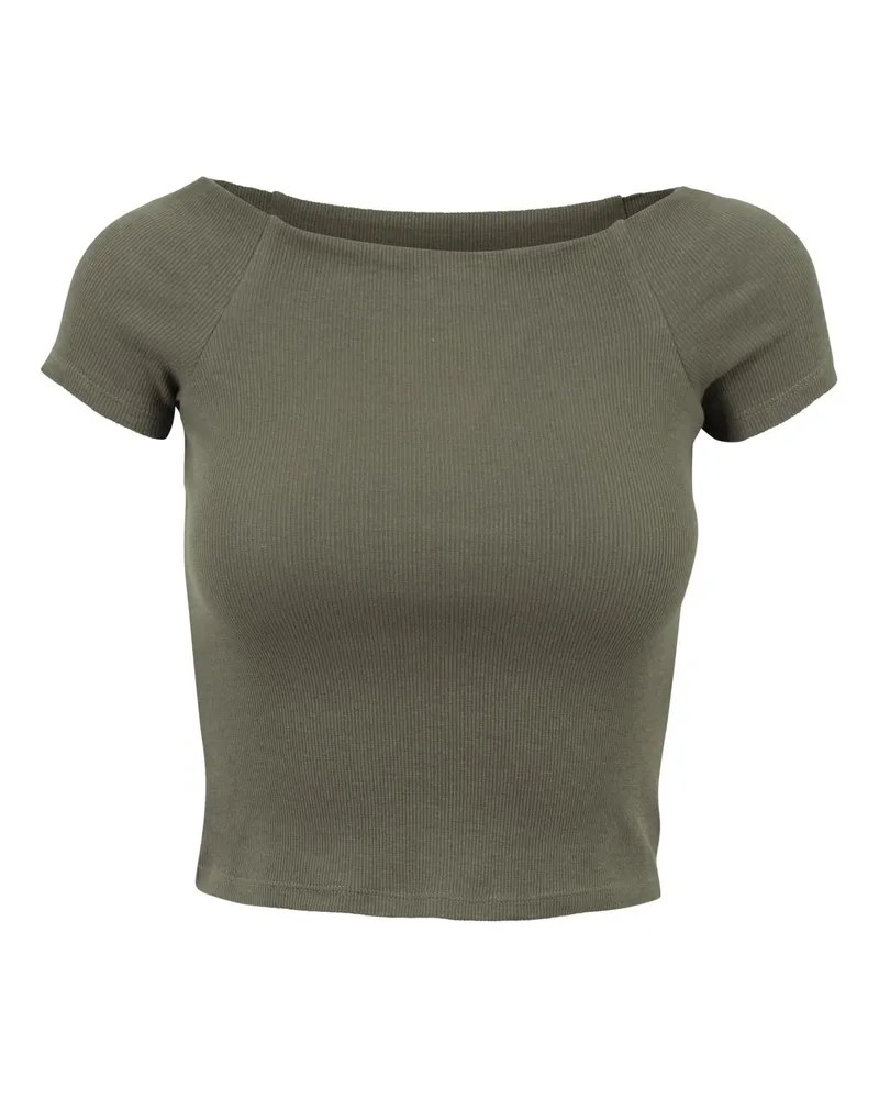 Urban Classics T-Shirt Schulterfrei für Damen (Oliv Oliv