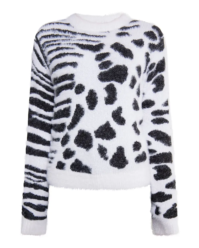 My Mo Strickpullover Damen weiss Weiß